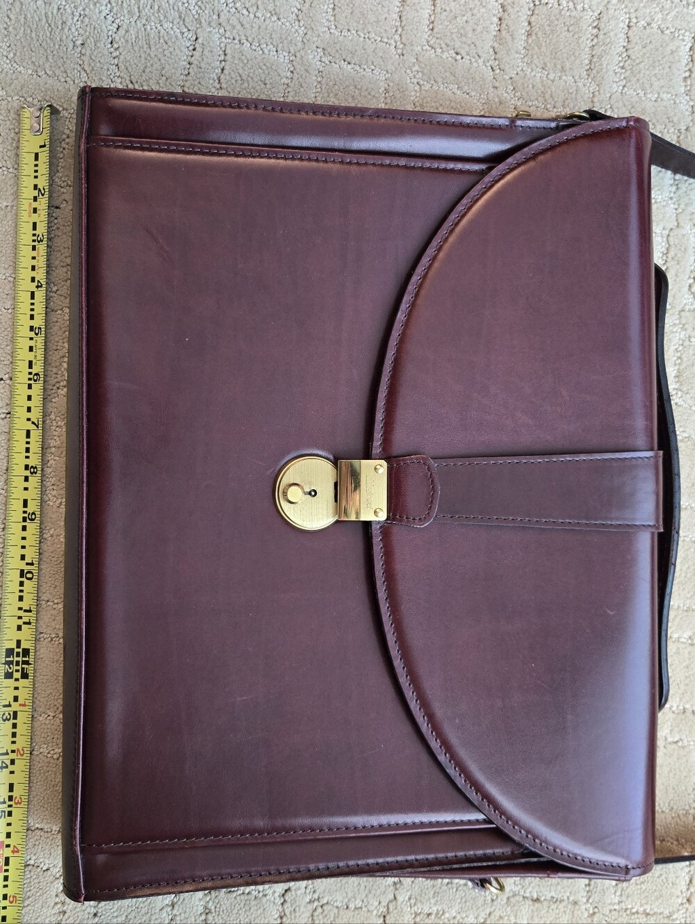 Vintage Schlesinger Oxblood Leather Briefcase - Picture 8 of 16